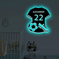Letrero LED de Neón Personalizado con Diseño de Camiseta de Fútbol, Alimentado por USB, Decoración Deportiva para Pared, Ideal para Bares, Fiestas y Regalos