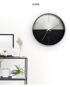 16 pollici <span class=keywords><strong>40</strong></span> <span class=keywords><strong>cm</strong></span> novità argento nero cuciture moderno grande <span class=keywords><strong>orologio</strong></span> <span class=keywords><strong>da</strong></span> <span class=keywords><strong>parete</strong></span> logo personalizzato orologi rotondi in plastica silenziosa - Product Image 2