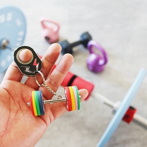 Wsnbwye Llaveros Quà Tặng Anime thăng hoa Fan DIY thể dục phòng tập thể dục phòng tập thể dục thiết bị tập thể dục quả tạ mảnh móc chìa khóa - Product Image 3