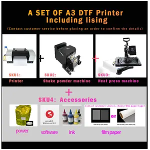 Máquina de impressão para camiseta jeans digital a3 vestuário dtg impressora