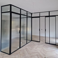 Portes coulissantes en aluminium et verre de style européen, personnalisées et chics, pour les espaces de cuisine et de salle de bain, charnières de porte en aluminium