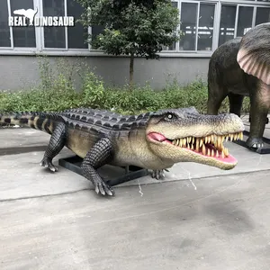 Robot volant en forme de Crocodile, parc d'attraction numérique, modèle réaliste