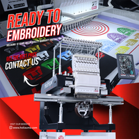 Machine à broder industrielle à tête unique HoliHope HO1501N-AI 400*600mm pour chapeaux, t-shirts, broderie plate 3D, utilisation domestique automatique