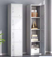 Casier portable moderne en acier à 3 portes avec serrure pour chambre à coucher, appartement, rangement de meubles domestiques