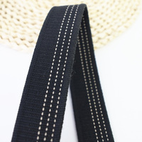 Ruban en toile de 38 mm, sangle en polyester et coton de 2,5 mm d'épaisseur pour ceinture, bricolage, sac, accessoires de couture et laisse pour chien