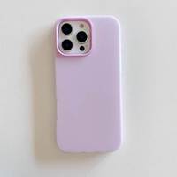 Étui de téléphone en TPU+PC antichoc de couleur unie pour 17 Pro Max/16e/15/14/13/12/11 Plus/SE