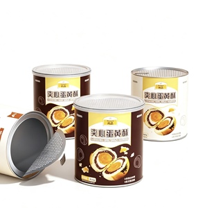 Food Grade <b>Paper</b> Can with Easy Peel Foil Lid, Round Cardboard Packaging Tube for Biscuit, Potato Chips & Snacks - Product Image 2