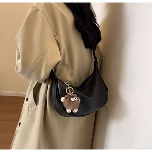 Bolso de Hombro/Bandolera/Bolso Tipo Dumpling de Moda para Mujer, Textura Superior, Correa Única, Cierre de Cremallera, Material de PU, para Uso Diario y Viajes - Product Image 3