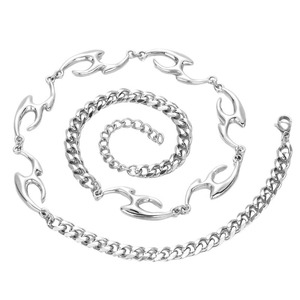 <span class=keywords><strong>Collier</strong></span> en acier inoxydable sans décoloration pour garçons, accessoire de style froid à chaîne de clavicule de conception irrégulière et de forme irrégulière - Product Image 6