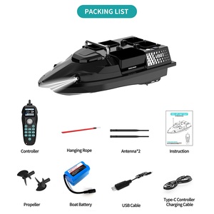 Flytec V803 GPS 500M quatre trémies double capacité de charge 3kg 200 Points de pêche système d'éclairage multifonctionnel RC <span class=keywords><strong>carpe</strong></span> appât bateau - Product Image 6