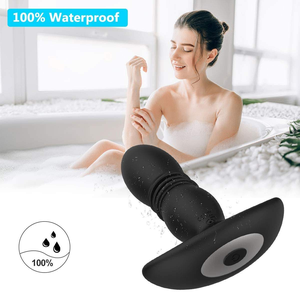 Hot Selling 2-in-1 Schub <span class=keywords><strong>Dildo</strong></span> Vibrator Fernbedienung Anal Sexspielzeug Silikon Männlich Prostata Massage gerät und Frau Butt Plug - Product Image 6