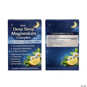 Bandes orales de complexe de magnésium à dissolution rapide et fiable à la mélisse pour un sommeil profond, apaisant l'esprit et favorisant la relaxation - Product Image 2