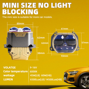 ไฟสปอร์ตไลท์รถยนต์ L500s ไฟ LED ติดกระจังหน้าพร้อมพัดลม ไฟตัดหมอกสำหรับขับขี่ ไฟเสริมภายนอกสำหรับรถออฟโรด รถบรรทุก - Product Image 4