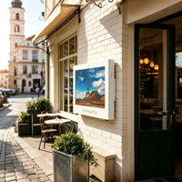 Affichage numérique LCD mural extérieur de 21,5 pouces, écran tactile, étanche IP65, luminosité de 3000 nits pour la rue et la route
