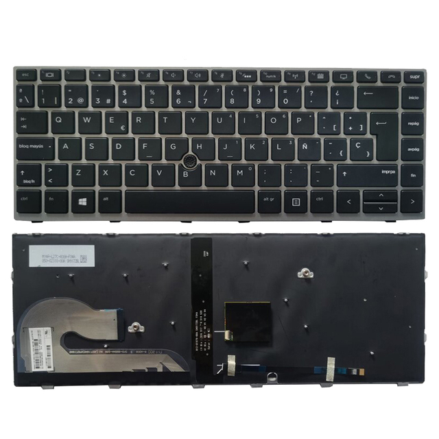 Brand New for HP EliteBook 840 G5 840 G6 846 G5 745 G5 Laptop Keyboard SP Spanish Layout Backlit Silver Frame With Point