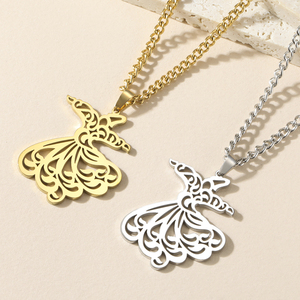 Collana di danza Myshape Sama girocollo collana derviscio ciondolo Semazen gioielli religiosi in acciaio inossidabile regalo di capodanno - Product Image 2