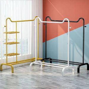 Bedroom <strong>Clothes</strong> Hanger Stand <strong>Clothes</strong> Stand Metal <strong>Black</strong> Painted <strong>Clothes</strong> <strong>Rail</strong> Stand - Product Image 2