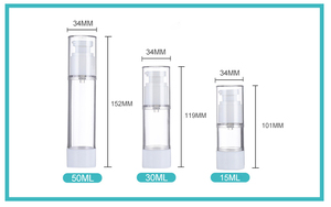 Chai bơm không khí 30ML 50ML có thể nạp lại, chai kem không khí có nắp - Product Image 2
