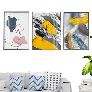 <span class=keywords><strong>Peinture</strong></span> décorative moderne et minimaliste pour salon, porche, hôtel, mur <span class=keywords><strong>de</strong></span> fond <span class=keywords><strong>de</strong></span> canapé, couloir, sur toile triple avec cadre en bois massif - Product Image 4