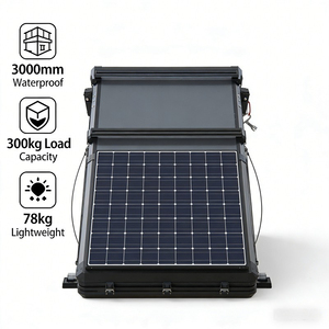 Tente <span class=keywords><strong>de</strong></span> <span class=keywords><strong>toit</strong></span> rigide avec panneau solaire |   Charge utile <span class=keywords><strong>de</strong></span> 300 kg, aluminium léger |   Tente automatique pop-up en 1 minute pour le camping en SUV - Product Image 2