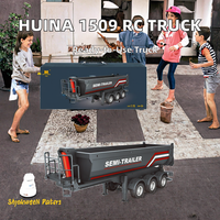 Huina 1509 1:18 Camion benne électrique en plastique pour travaux d'ingénierie, semi-remorque de transport, portée 20m, prêt à l'emploi