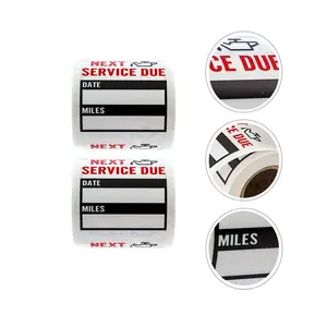 Labels Oil Change Service Reminder Stickers Clear Window Lite Sticker Removable Car ext Service Due Reminder Labels