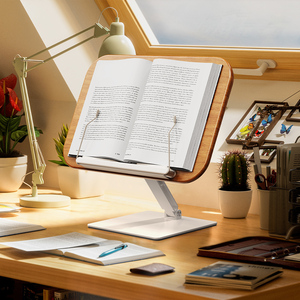 Feixiang usine YD-7 Table personnalisée pliante pliable cuisinier lecture réglable en bois porte-livre en bois support de support - Product Image 1