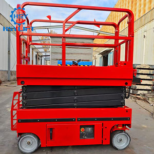 Plataforma de Trabajo Aéreo Pequeña 8m 10m 12m Elevador de Tijera Móvil Hidráulico Eléctrico Plataforma Elevadora Portátil para Hotel - Product Image 1