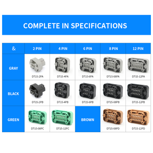 DT разъем 2/4/6/8/12pin PCB крепление жгут провод-плата автомобильный разъем DT15-2P DT15-4P DT15-6P DT15-8P DT15-12P - Product Image 4