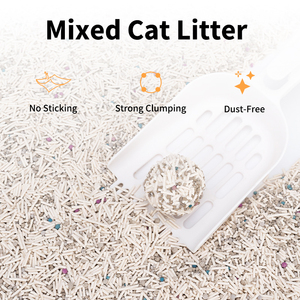 OEM ODM Litière agglomérante pour chats, mélange de tofu et de bentonite, d'origine végétale naturelle, sans poussière, faible dispersion, anti-odeurs multiples - Product Image 2