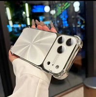 Nouvelle coque de téléphone colorée électroplaquée motif CD Aurora avec protection antichoc aux 4 coins pour iPhone 17 16 Pro Max en TPU