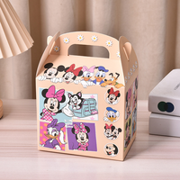 Boîte d'emballage pliable pour bonbons et biscuits, motif Mickey Mouse, idéale pour les fêtes d'anniversaire, vente en gros