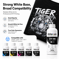 Tinta Cetak DTF Warna Cerah 1000ml Berbasis Air Tanpa Sedimen untuk I3200 XP600 L1800 Film PET Kaos Denim Tekstil