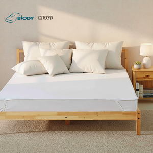 Protège-<span class=keywords><strong>matelas</strong></span> en microfibre éponge Mahjong, imperméable et antibactérien, taille King, pour usage hôtelier - Product Image 1