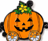 Vente en gros fabricant : Broche de revers en émail personnalisée, thème Citrouille Fantaisie, Roues de carrosse, Décoration florale, Halloween, Histoire d'illustrations, Cadeau pour collectionneur