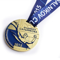 Médaille sportive personnalisée en alliage de zinc avec logo, plaquée 2D/3D, gravée et embossée, pour les courses et les jeux
