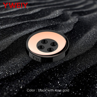 Kancing Resin Kustom YWEIY, Kancing Resin Berlapis Tebal Model Cincin Metalik Kontras, Kancing Jahit untuk Kemeja, Pakaian, dan Garmen