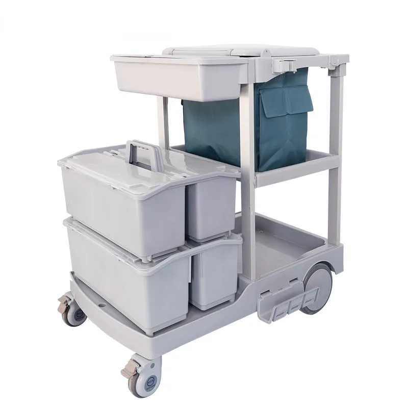 cleaning tool commercial multi-usage mop bucket wringer hotel housekeeping cleaning trolley full set