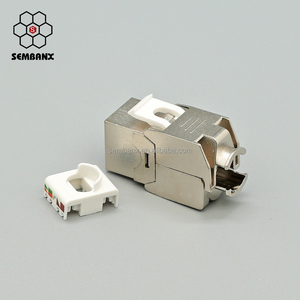 Toolless <span class=keywords><strong>Keystone</strong></span> <span class=keywords><strong>Jack</strong></span> cat6A <span class=keywords><strong>FTP</strong></span> bảo vệ RJ45 CAT6 CAT7 - Product Image 5