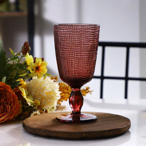 Elegante Calice in Vetro Colorato Vintage per Decorazione Tavola Matrimonio, Bicchiere da <span class=keywords><strong>Vino</strong></span> con Rilievo in Rilievo, Lussuoso Calice da Cena - Product Image 6
