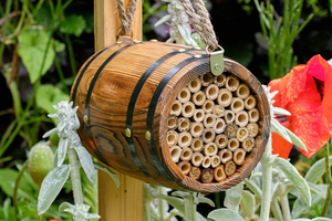 Nichoirs décoratifs en forme de baril en bois ancien pour hôtels et jardins, lits pour animaux de compagnie - Product Image 2