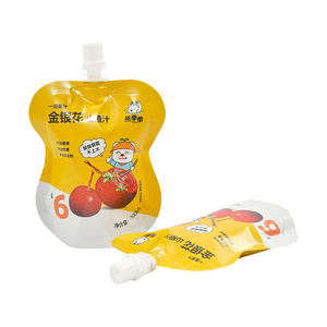 Pochette à bec verseur en PE de qualité alimentaire avec impression personnalisée pour jus, boissons, <span class=keywords><strong>yaourt</strong></span>, milkshake, bière, fruits et légumes biologiques pour purée - Product Image 4