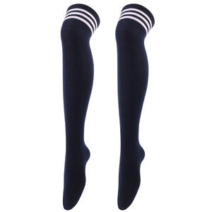 TEEMERRYCA S007, calcetines hasta el muslo para <span class=keywords><strong>mujer</strong></span>, medias a rayas por encima de la rodilla, medias finas, medias largas, medias deportivas, calentadores de piernas informales - Product Image 3