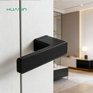 Maniglie per Porte e Finestre Huasin in Lega <span class=keywords><strong>Satinata</strong></span>, Design Moderno e Minimalista, Serrature Silenziose per Camera da Letto - Product Image 1