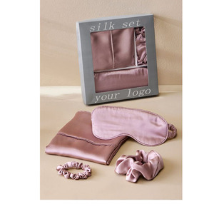 Oem & ODM tùy chỉnh sang trọng Comforter đẹp Shinny cô gái phụ nữ Mặt nạ Mắt Lụa scrunchies lụa gối bộ - Product Image 6