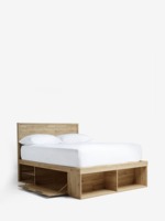 Lit plateforme moderne en bois massif avec 6 tiroirs, matériau durable, écologique et multifonctionnel