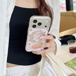 Funda de Lujo para Teléfono con Soporte Giratorio de Estrella Dorada y Doble Capa para iPhone 17 Pro Max, iPhone 16, iPhone 15, iPhone 14, Funda Protectora - Product Image 4