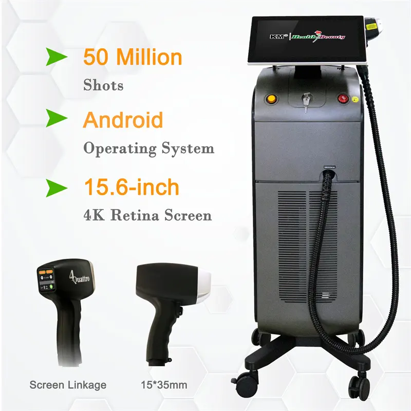 Weifang Km 1200W 1600W Ijs Titanium/Diode Laser Ijs Platinum/Triple Wave 755 808 1064 Diode laser Ontharing Machine Prijs