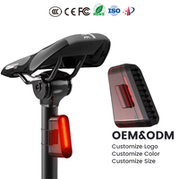 CT07 IP64 Wasserdichtes Fahrrad-Rücklicht 5 Modi 500mAh Akku Superhell Tragbar PC-Material Sicherheitslicht Lagermuster Verfügbar