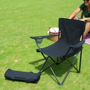 Silla de Playa Plegable de Diseño Moderno con Reposabrazos <span class=keywords><strong>Grandes</strong></span>, Fabricada en Acero y Aleación de Aluminio, Tapizada en Tela Oxford, Ideal para Camping - Product Image 4